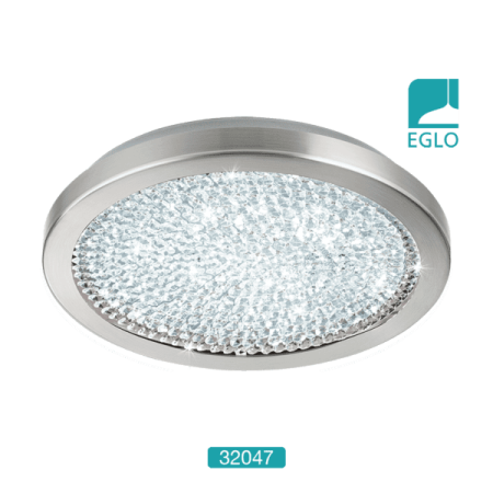 2 LED Crystal Circular Ceiling Fitting
