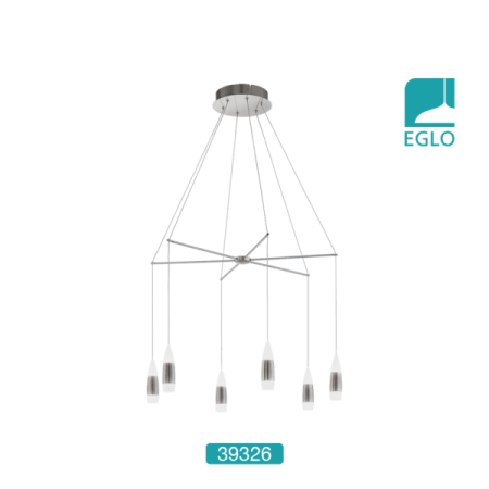 6 LED Pendants Satin Nickel