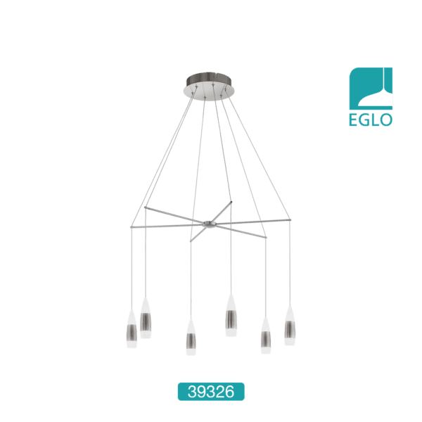 6 LED Pendants Satin Nickel