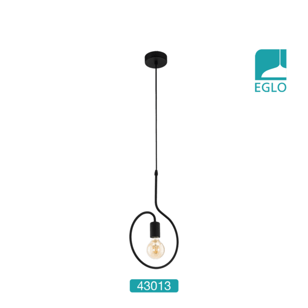 Single Ceiling Pendant Black