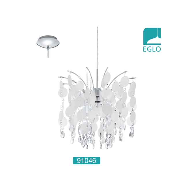 Pendant Brushed Chrome and Pearl