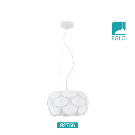 3 Light Ceiling Pendant White