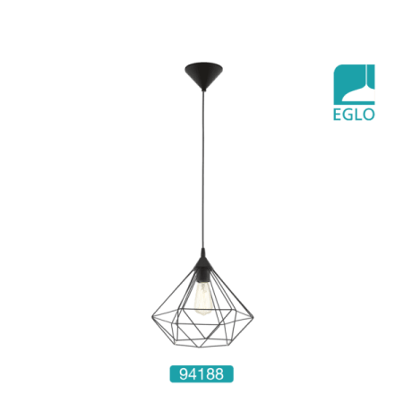 Vintage Wide Black Pendant