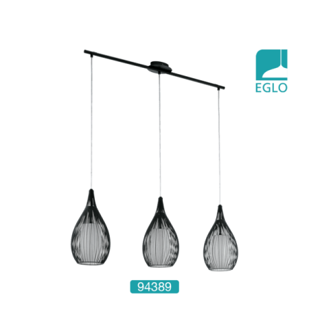 Three Light Ceiling Bar Light In Black