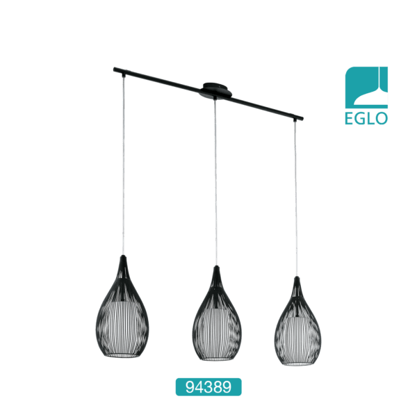 Three Light Ceiling Bar Light In Black