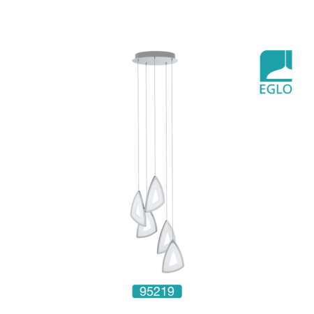 5 light LED Pendant Chrome