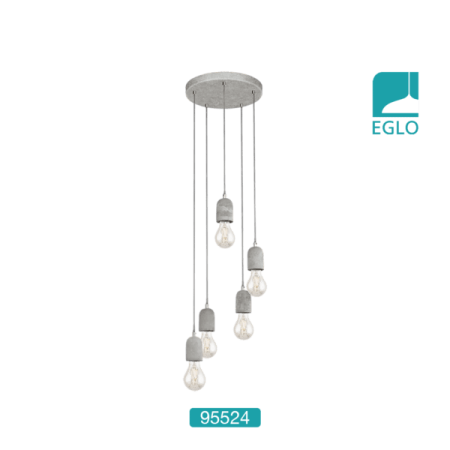 5 Bulb Ceiling Pendant Concrete