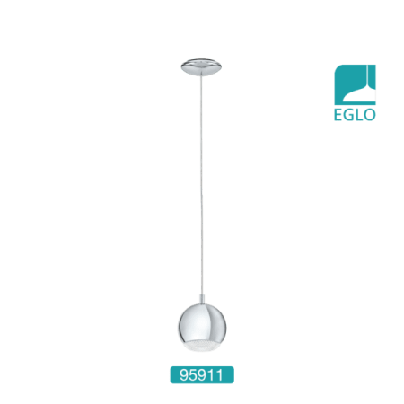 Chrome LED Globe Pendant