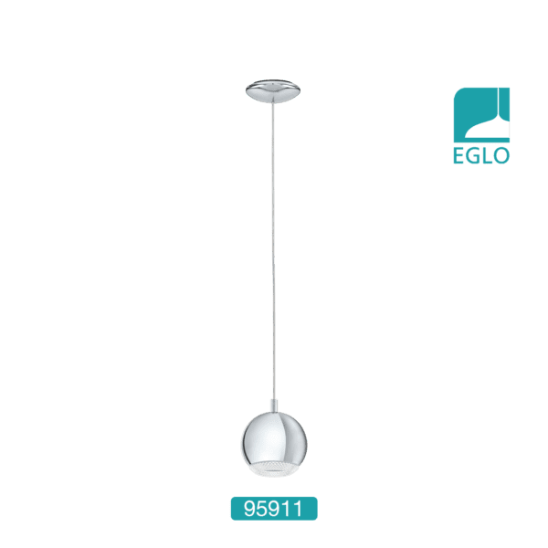 Chrome LED Globe Pendant