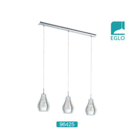 3 Light Ceiling Pendant Polished Chrome