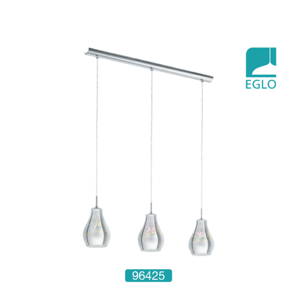 3 Light Ceiling Pendant Polished Chrome