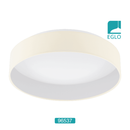 1 LED Flush Ceiling Light In Creme Fabric