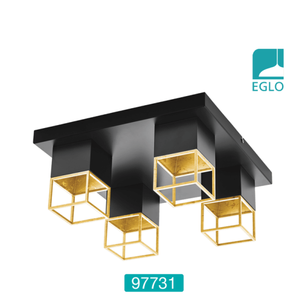 Ceiling Light Black Gold