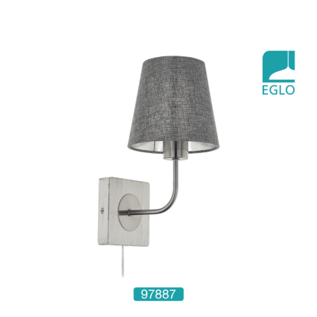 Wall Light White-Patina Satin Nickel