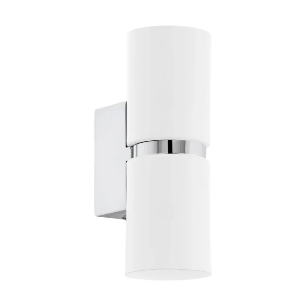 PASSA chrome wall light with two light sources