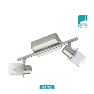 Two Light Ceiling Spotlight In Satin Nickel