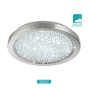 2 LED Crystal Circular Ceiling Fitting