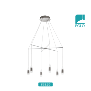 6 LED Pendants Satin Nickel
