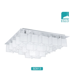 1 Chrome and Satin Partition Shade Ceiling Fitting