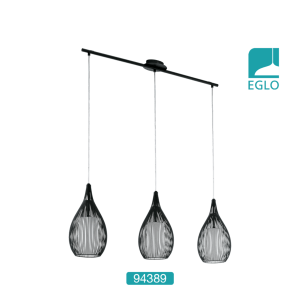 Three Light Ceiling Bar Light In Black