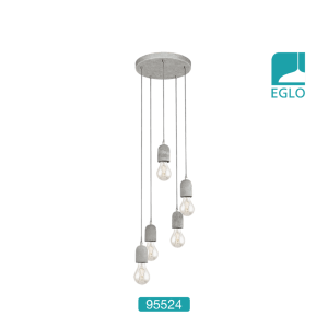 5 Bulb Ceiling Pendant Concrete