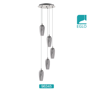 5 light Pendant Satin Nickel