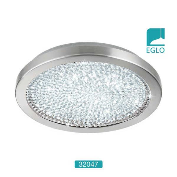 2 LED Crystal Circular Ceiling Fitting