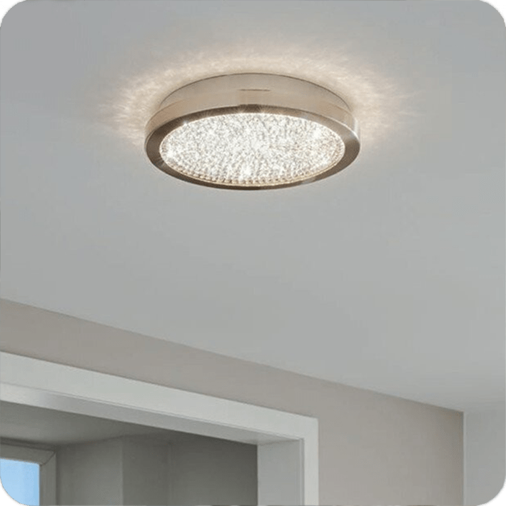 2 LED Crystal Circular Ceiling Fitting - Image 2