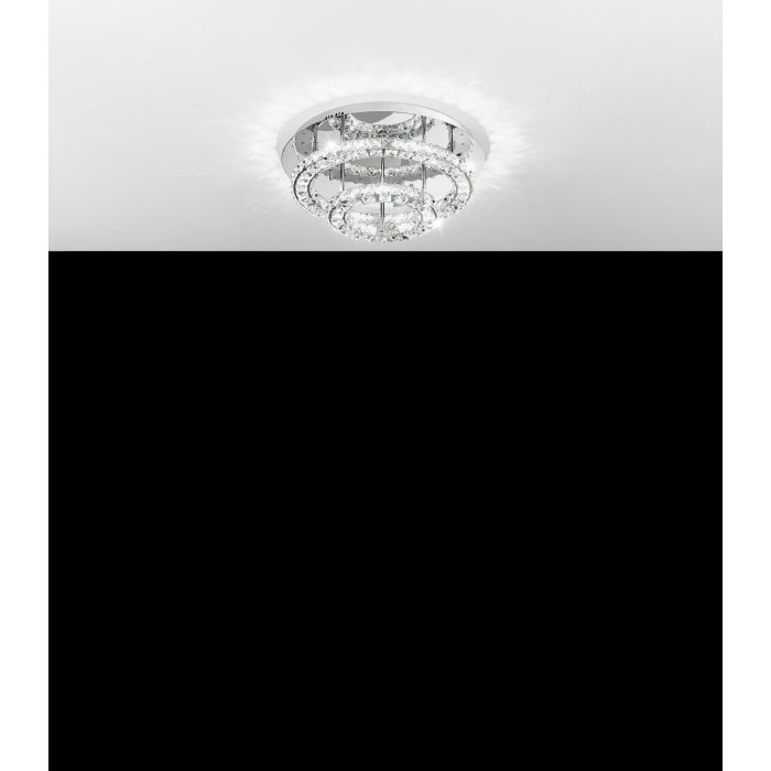 Crystal & Chrome Halo Feature Ceiling Light - Image 3
