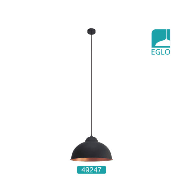 Vintage Black and Copper Pendant Ceiling Light
