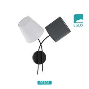 2 head Wall Light Black