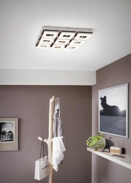 9 Square LED Crystal Ceiling Fitting - Image 3