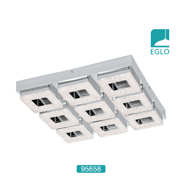 9 Square LED Crystal Ceiling Fitting