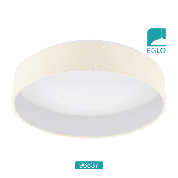 1 LED Flush Ceiling Light In Creme Fabric