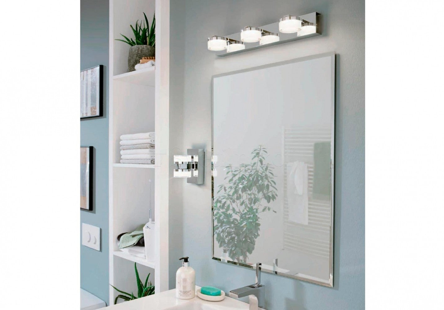 Two Light Up/Down Dimmable Bathroom Wall Light - Image 3