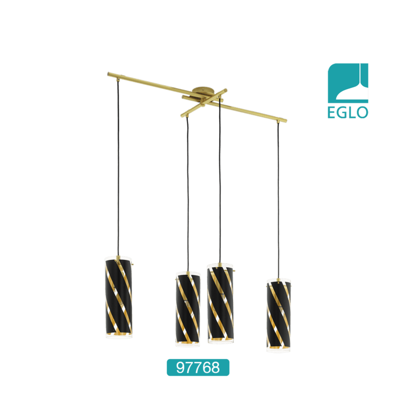 4 light Pendant Gold-Colored