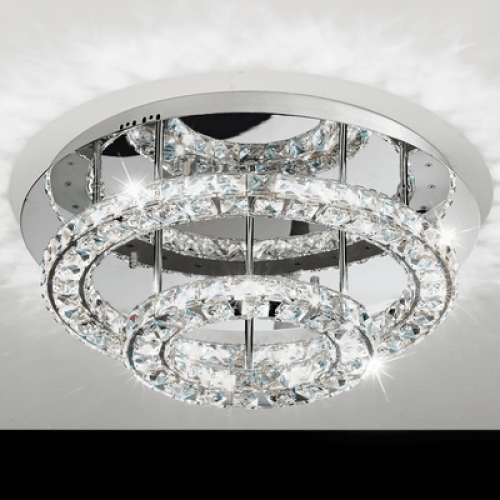 Crystal & Chrome Halo Feature Ceiling Light - Image 2